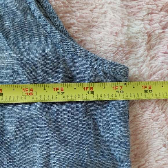 Tahari 100% Linen Button Down Sleeveless Shirt Dress Size Meduim - Picture 7 of 9